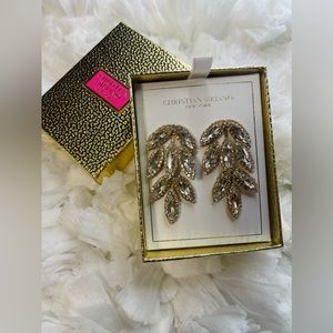 Christian Siriano Jewelry | Earrings Pierced New | Color: Gold/White |